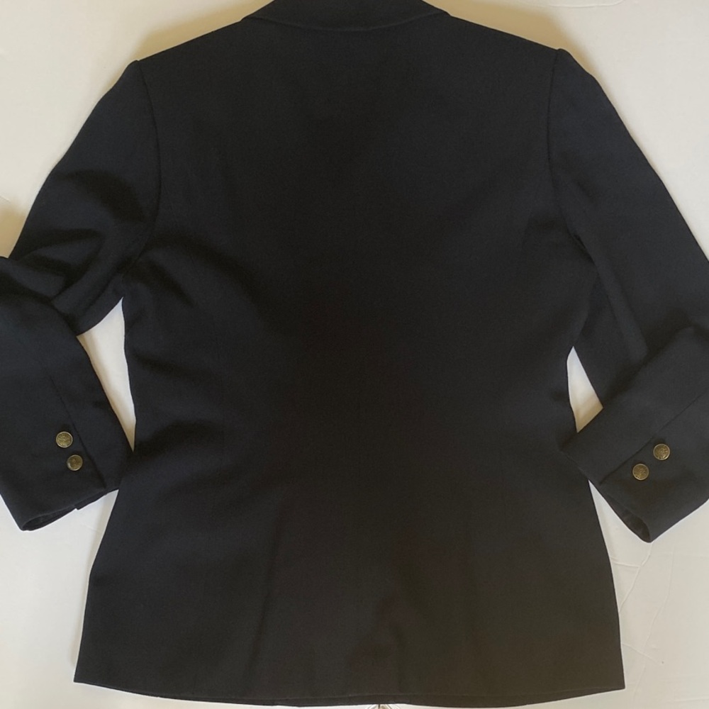Kasper Double-Breasted Dark Navy Blue Blazer with Gold Tone Buttons - Picture 8 of 8